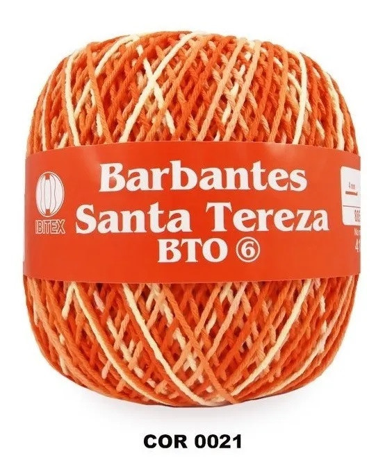 Barbante Santa Tereza N°6 Tricô Crochê 415m - Laranja