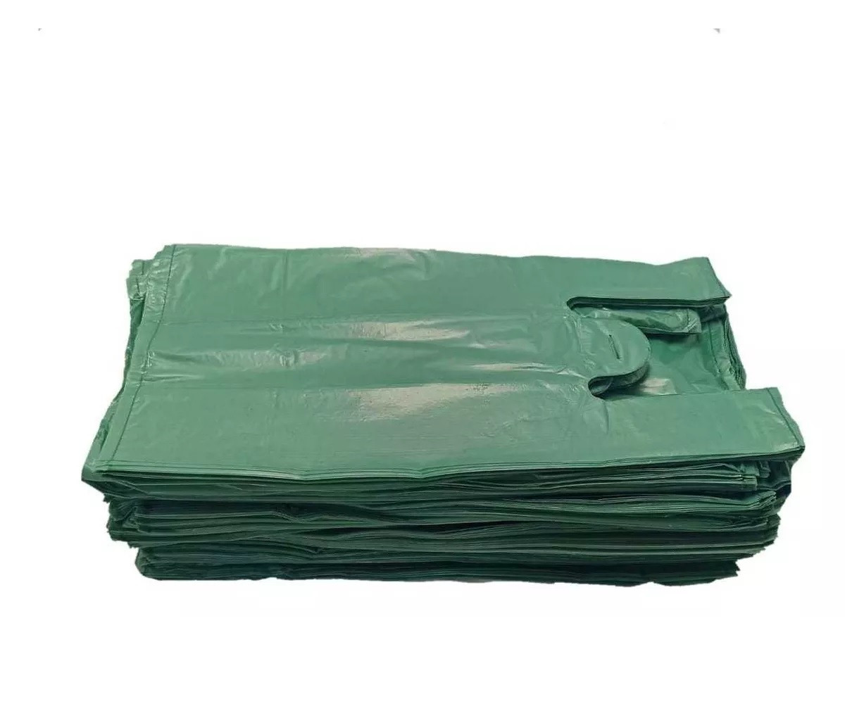 Sacola Plástica Reciclada Reforçada Verde Fardo 60x80 C/ 100 unidades 