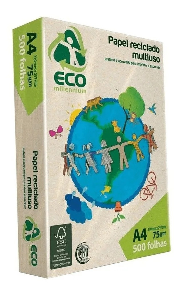 Papel Sulfite Eco Millenium 75g A4 - 1 Pacote Com 500 Folhas
