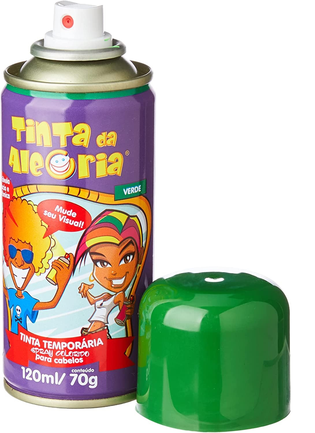 Spray Para Cabelos Tinta Da Alegria 120ml - Verde