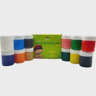 Tinta-Guache-Escolar-Pira-12-Cores-15ml-Cada