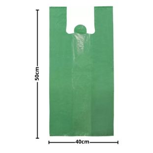 Sacola Plástica Reciclada Reforçada Verde Fardo 40x50 C/ 5kg