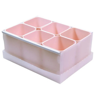 Caixa-Organizadora-com-6-Porta-Objetos-Rosa