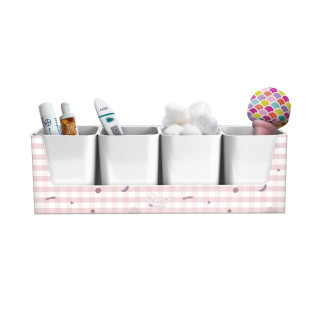Porta-Objeto-Pequeno-Rosa-com-4-Porta-Objetos-Branco