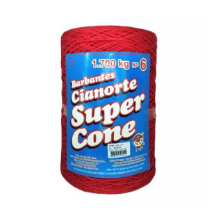 Barbante Cianorte SuperCone Nº6 1.7 Kg - Vermelho