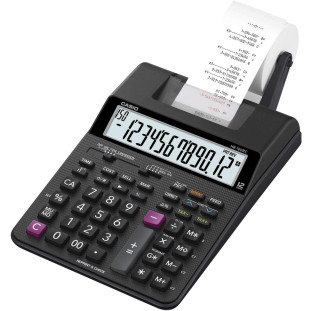 Calculadora com Bobina Casio 12 Dígitos Preto - HR-100RC