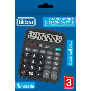 Calculadora De Mesa 12 Dígitos TC 19 Preta Tilibra