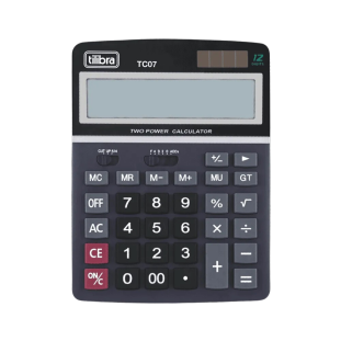 Calculadora Tilibra TC07 Grande Preta 12 Dígitos