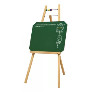 Cavalete-Com-Quadro-Infantil-Verde-Madeira