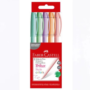 Kit c/15 canetas, trilux Faber Castell e Caneta Style colors trilux