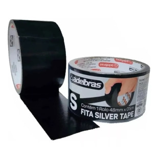 Fita Silver Tape 48x05 Preto Adelbras 1 Unidade