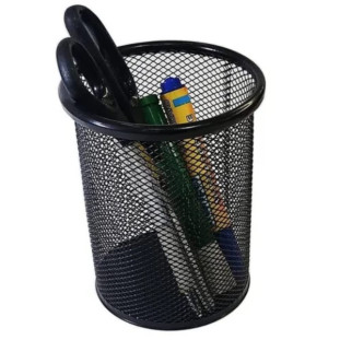 Porta-Caneta-Redondo-Metal-Preto-