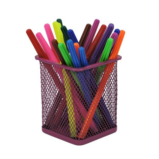 Porta-Caneta-505-Quadrado-Metal-Pink