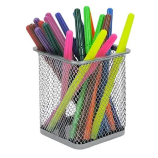 Porta-Caneta-505-Quadrado-Metal-Prata