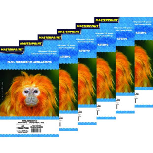 Kit-150-250-500-Folhas-Papel-Fotografico-A4-130g-Adesivo-Master-Print-50-Folhas-Kits:5-Unidades
