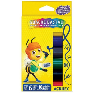 Guache-Em-Bastao-Acrilex-C/6-Cores-Modelos:Normal