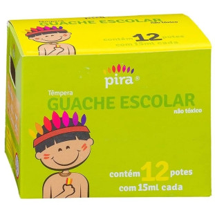 Tinta-Guache-Escolar-Pira-12-Cores-15ml-Cada
