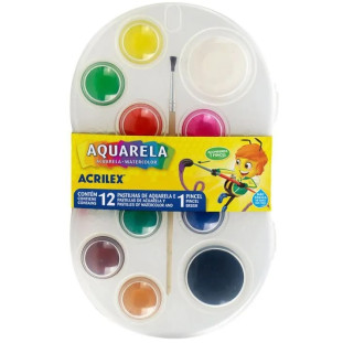 Aquarelha-Acrilex-12-Cores-C/Pincel