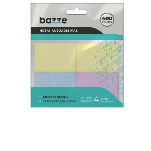 Bloco-Adesivo-C/4-Blocos-Bazze-100Fls-Cada