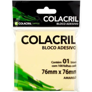 Bloco-Adesivo-Colacril-Amarelo-100fls-76MMX76MM