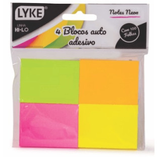 Bloco-Adesivo-Neon-Lyke-38mmx51mm-C/4-Und-C/-50-Fls