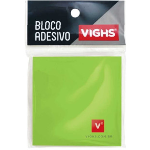 Bloco-Adesivo-Vighs-76X76-Verde-Neon-100FLS