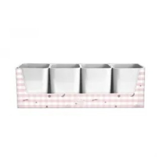 Porta-Objeto-Pequeno-Rosa-com-4-Porta-Objetos-Branco