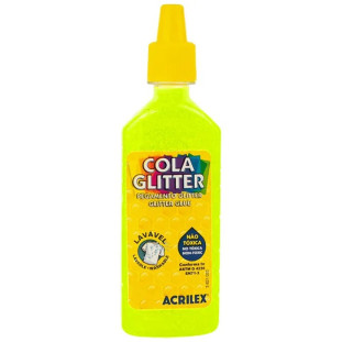Cola-Glitter-Acrilex-Amarelo-Limao-23G
