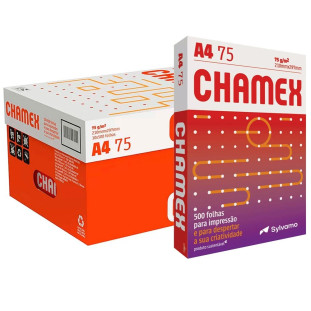Caixa-Papel-Sulfite-Chamex-A4-Branco-75GR-C/10-Unidades-500-Folhas-Cada