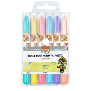 Giz-de-Cera-Retratil-Pastel-C/6-Unidades