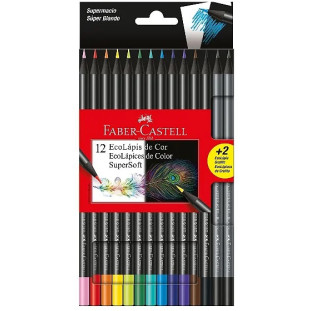 Lapis-de-Cor-Faber-Castell-Supersoft-12-Cores-com-2-Lapis-Preto