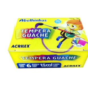 Tinta-Guache-Acrilex-15ml-6-Cores