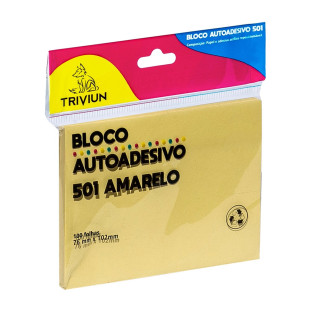 Bloco Adesivo Post It 76x102mm Amarelo - Triviun