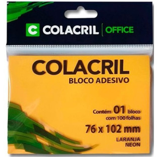 Bloco-Adesivo-Colario-Neon-Laranja-76X102MM-100F