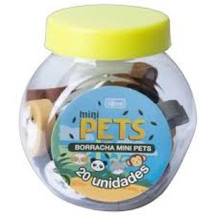 Borracha-Mini-Pets-Tilibra-Com-20-Unidades-