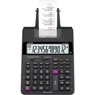 Calculadora com Bobina Casio 12 Dígitos Preto - HR-100RC