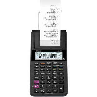 Calculadora com Bobina Casio 12 Dígitos Preto - HR-8RC