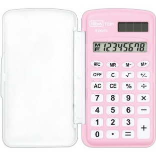 Calculadora De Bolso Eletrônica TC21 8 Digítos Rosa Tilibra