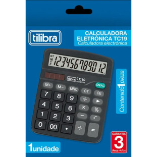 Calculadora-De-Mesa-Tilibra-TC19-Preta-12-Dig