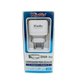 Kit Carregador Micro-USB V8 Kingo 1.2A 5V p/ Galaxy J5 Pro