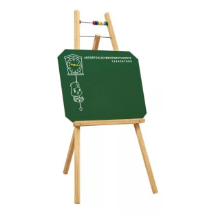 Cavalete-Com-Quadro-Infantil-Verde-Madeira