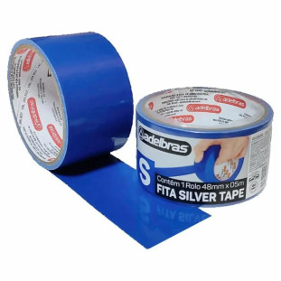 Fita Silver Tape 48x05 Azul Adelbras 1 Unidade