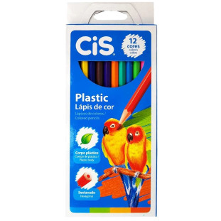 Lápis de Cor Plastic 12 Cores - Cis