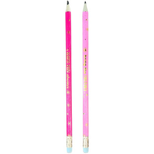 Lapis-Preto-Com-Borracha-N2-Glitter-Rosa-