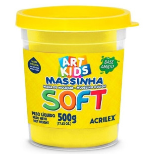 Massa-De-Modelar-Soft-500g-Amarelo-Limao-