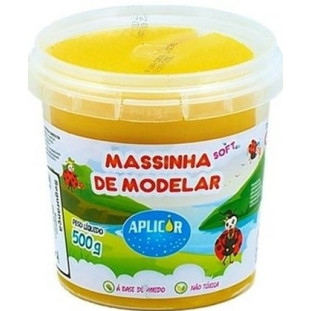 Massa-De-Modelar-Aplicor-Amarelo-Ouro-500g