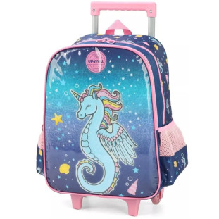 Mochila-Com-Carrinho-Unicornio-Marinho-Azul-