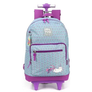 Mochila-Com-Carrinho-Verde/Roxa-Up4you