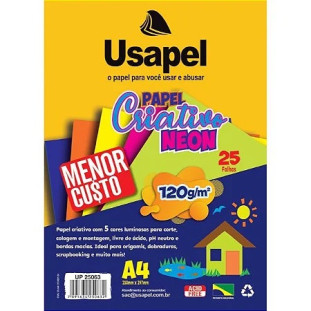 Papel-Criativo-A4-Neon-Cores-120G/M2-25FL-210X297MM