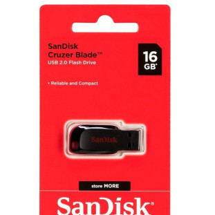 Pendrive SanDisk Cruzer Blade 16GB 2.0 preto e vermelho